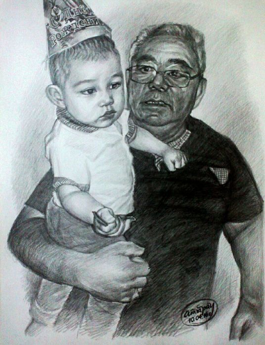 Портреты с фото в черно-белом тоне