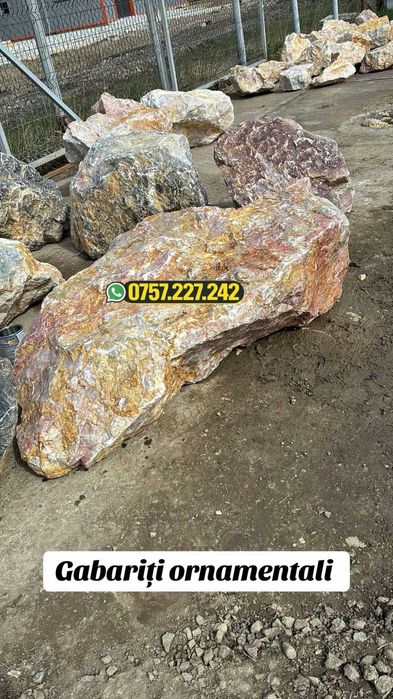 Piatră decorativă 25–63 mm / 90–120 mm | Grădină | Garduri | Livrare