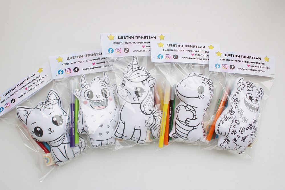 Еднорог , Динозавър , Коте играчка , Еко играчки , Цветни приятелчета