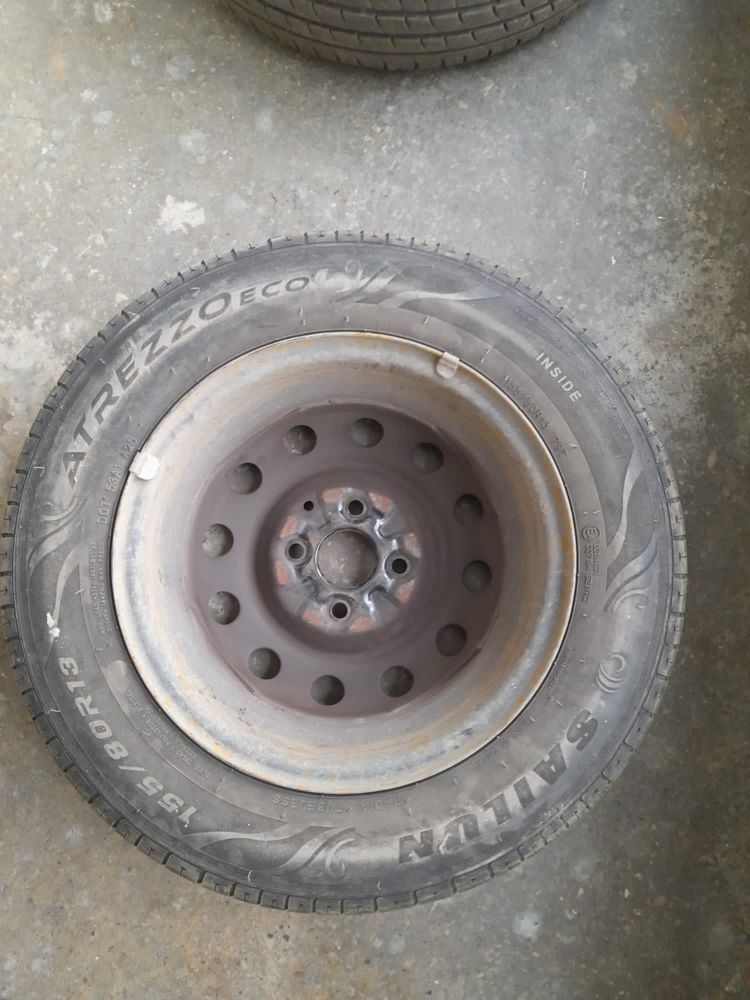 Set 4 jante tabla Hyundai 4x100 R13 cu anvelope 155 80 Botosani