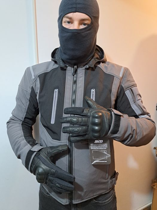 Geaca moto Softshell Lima Grey cu protectii marimi M, L, XL, 2XL, Noua