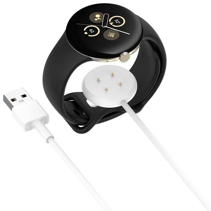 Зарядно за Google Pixel Watch 3 41мм, Pixel Watch 3 45мм, Pixel Watch 2, Fitbit Ace LTE USB-A