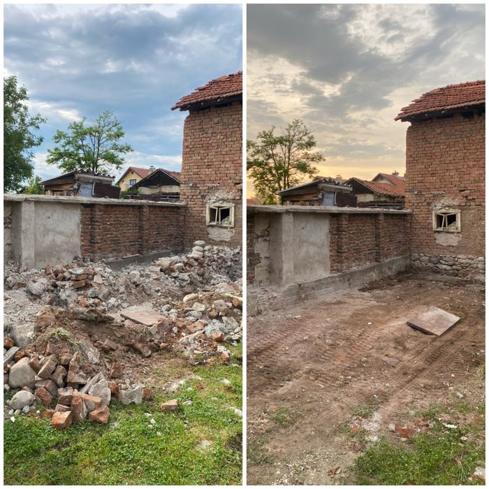 Изкопни услуги с мини багер 1.8 т, самосвал и комбиниран багер