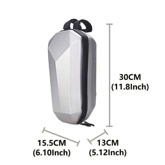 Универсална чанта за електрически скутер CARBON, 4L, Черна / Сребриста