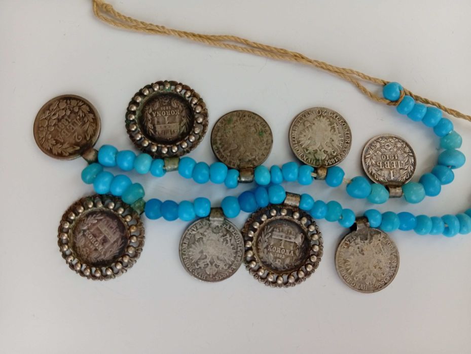 Автентичен сребърен Пендар(накит) с 9 Исторически монети!