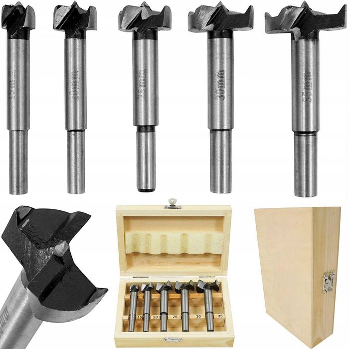 Комплект фрезери за дърво 15 – 35 мм 5 части VOREL by TOYA
