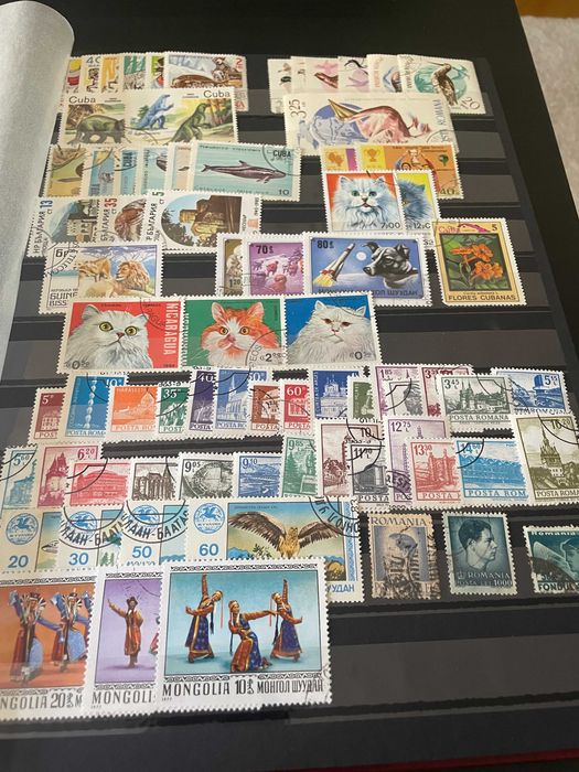 Colectie 500 Timbre Romanesti (1950-1990) + Bancnote Eclipsa