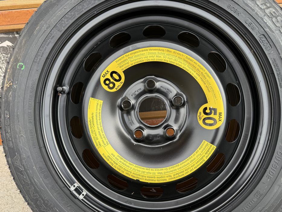 Авариен Комплект 16” Гума С Джанта 5х112/Крик/Ключ/Кука -VW/AUDI/VAG-