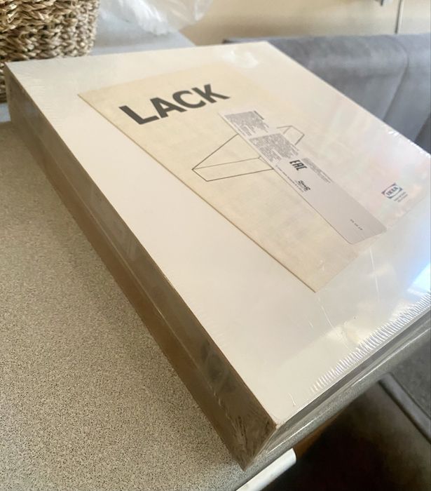 Полка IKEA Лакк, новая, в упаковке, 30х26x5 см, белая, навесная