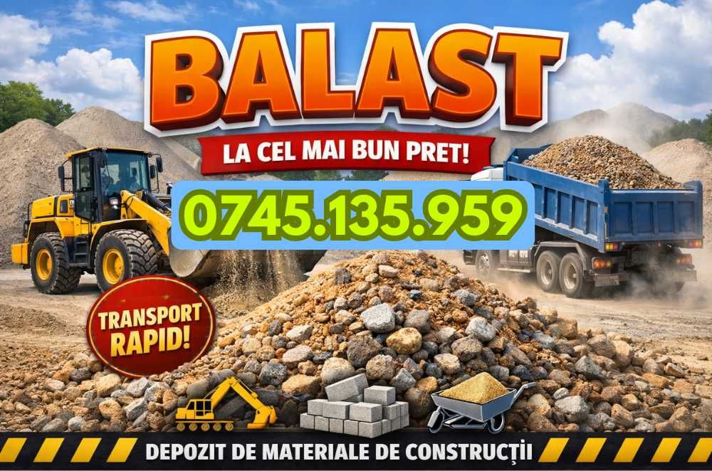 Balast iasi, balast, balastru iasi, sort cu nisip, sort 8-16 cu nisip sort 4-8 cu nisip
