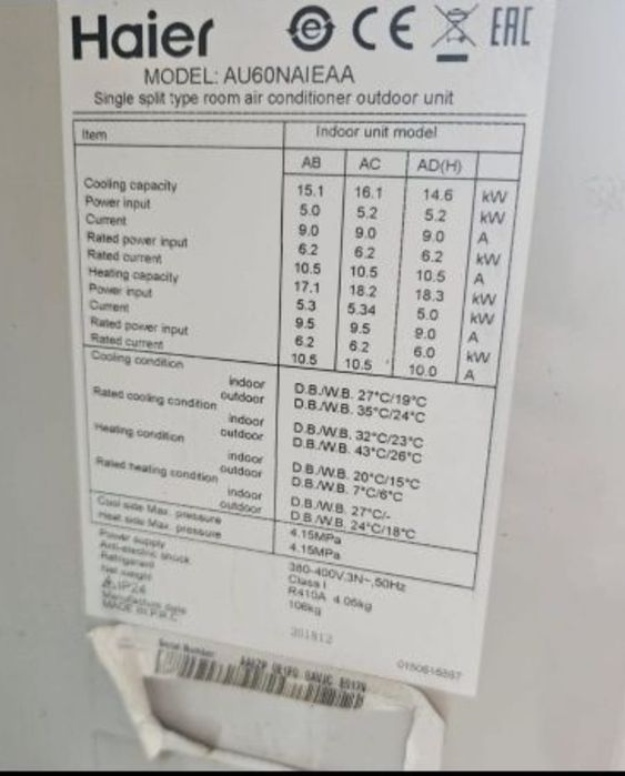 Сплит система Haier 60