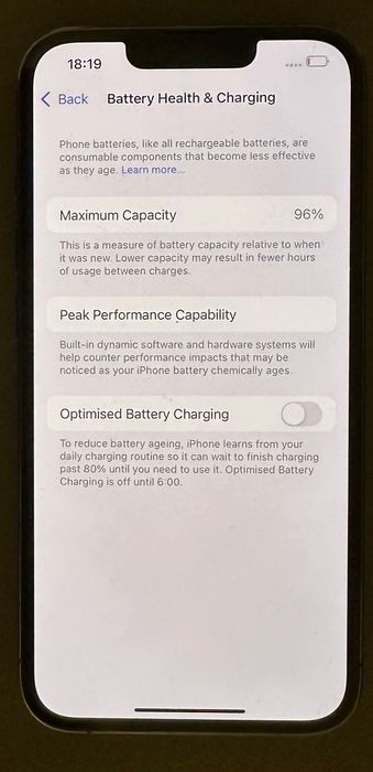 ТОП като НОВ: iPhone 13 Pro 512GB Black, 96% капацитет на батерията