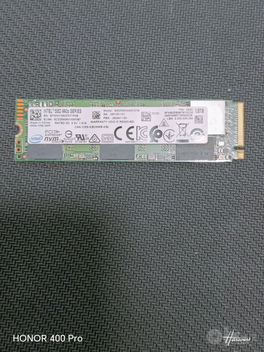 Intel SSD 660p Series 1.0TB M.2 NVMe PCI Express SSD sotiladi