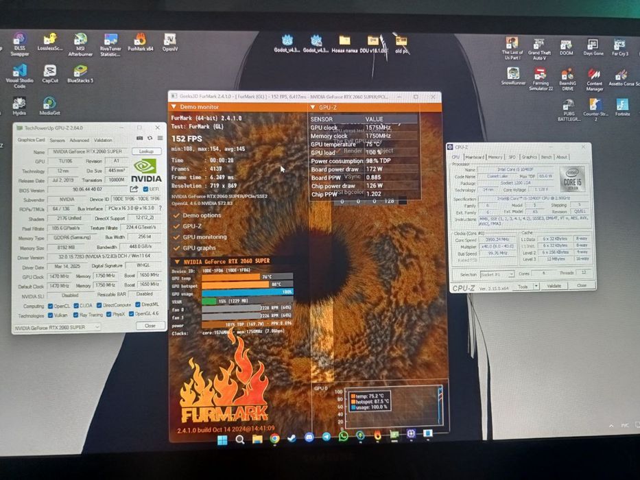 Системный блок, rtx 2060 super palit, i5 10400f, 32gb ram ddr4 3200mhz