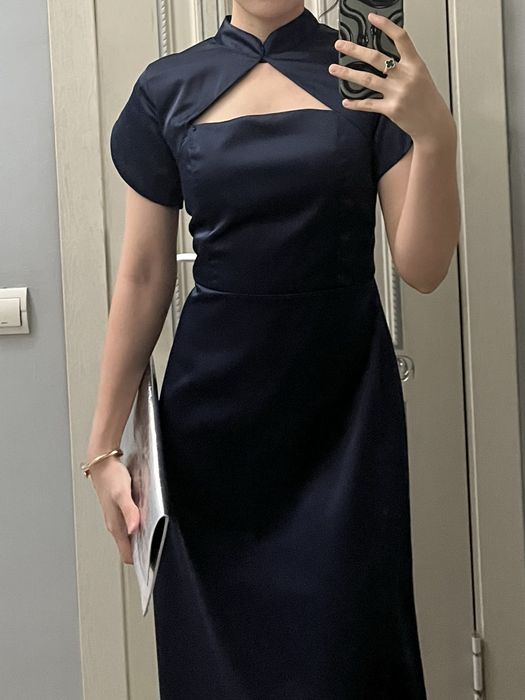 Платье вечернее, темно синее