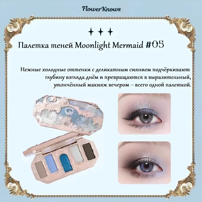 Тени, палетки теней Flower knows