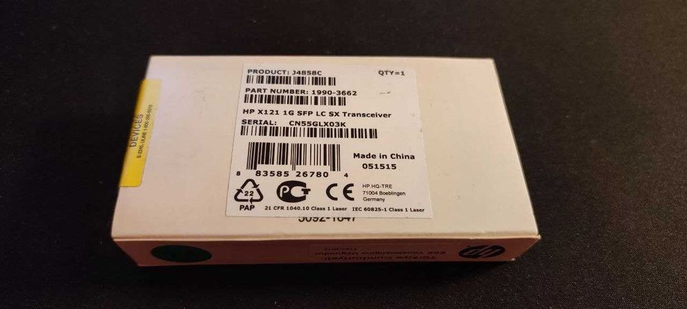 HP X121 1G SFP LC SX Transceiver J4858C Sigilate