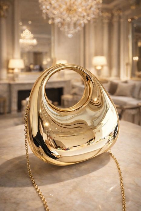 Елегантна чанта - цвят шампанско