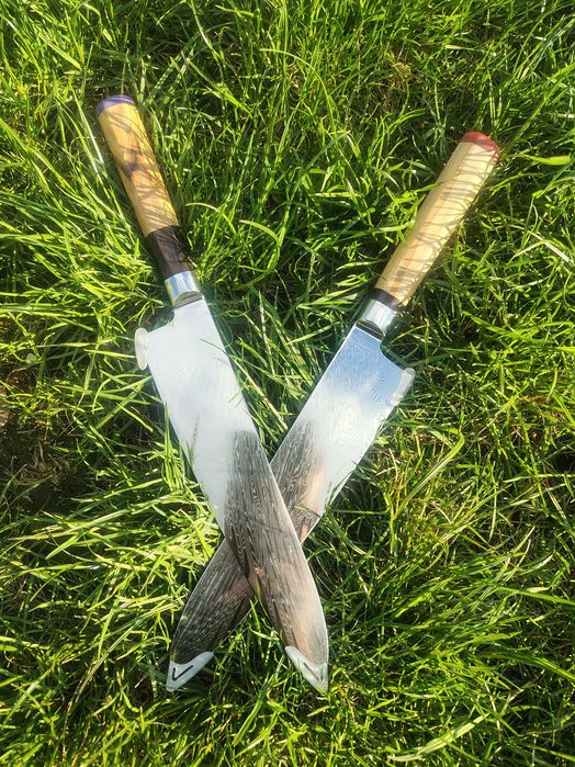 Кухненски нож ловен нож заготовка острие дамаска стомана Damascus ръчна изработка