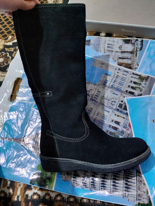 зимние сапоги замш