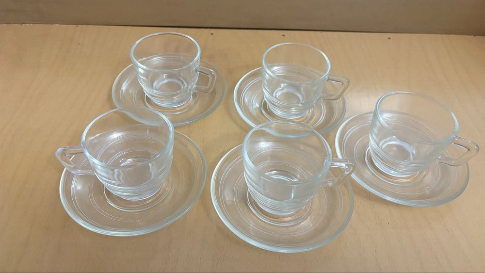 Стъклени ретро чаши за кафе