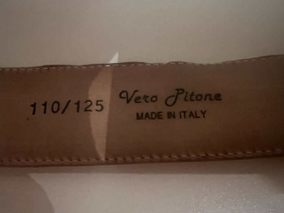 Мъжки колан, 100% естествена кожа от питон 110/125 см.