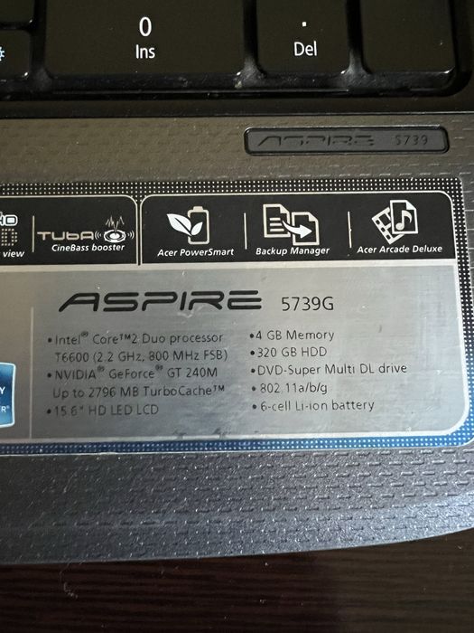 Ноутбук Acer aspire 5739g