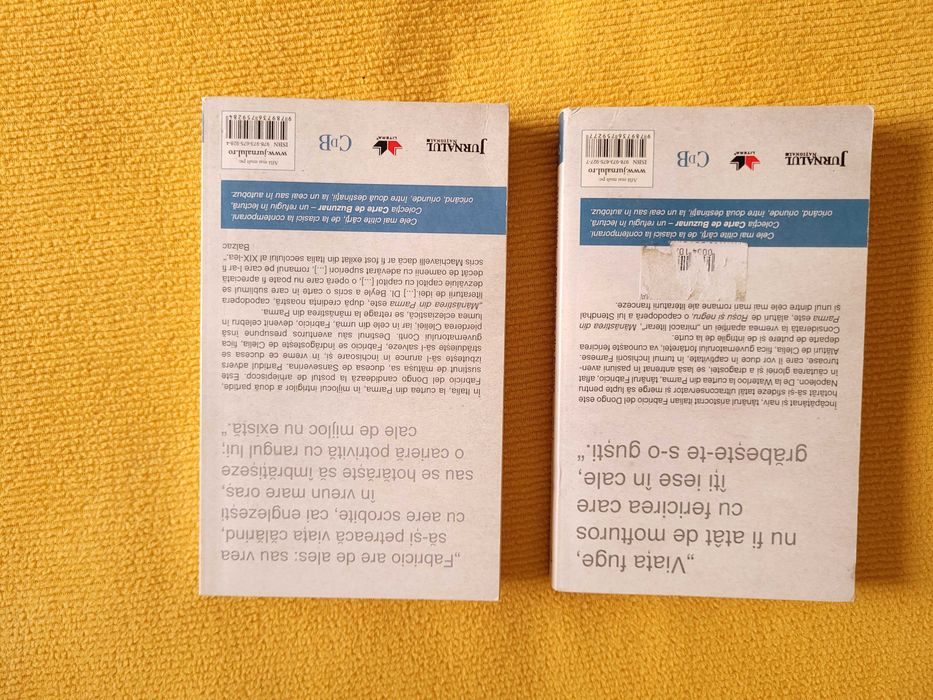 Carti Manastirea din Parma, volumele 1 si 2, Stendhal