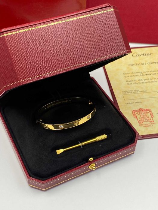 Brățară Cartier LOVE 16 aur 23K cu diamante