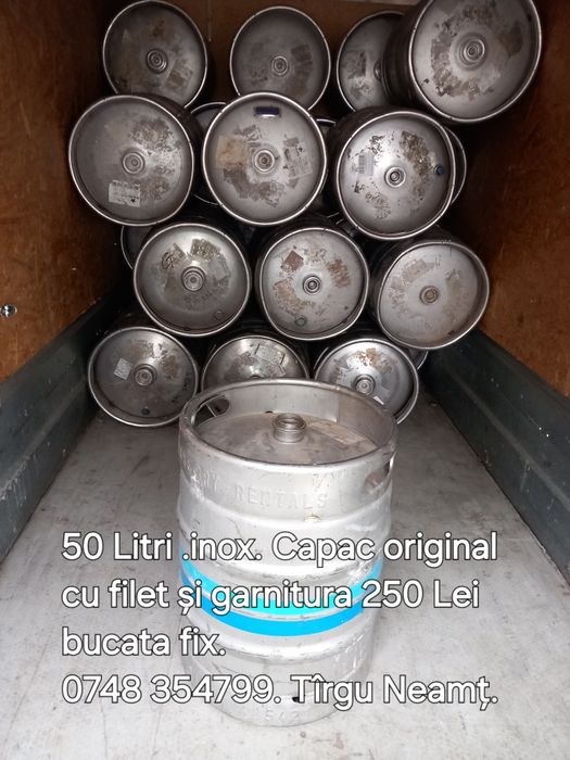Butoaie inox alimentar. 50litri și 100litri.