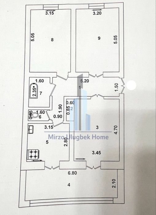 3/1/3 90м2 Ташсельмаш Ашхабад Парк высокопотолочка, все раздельно