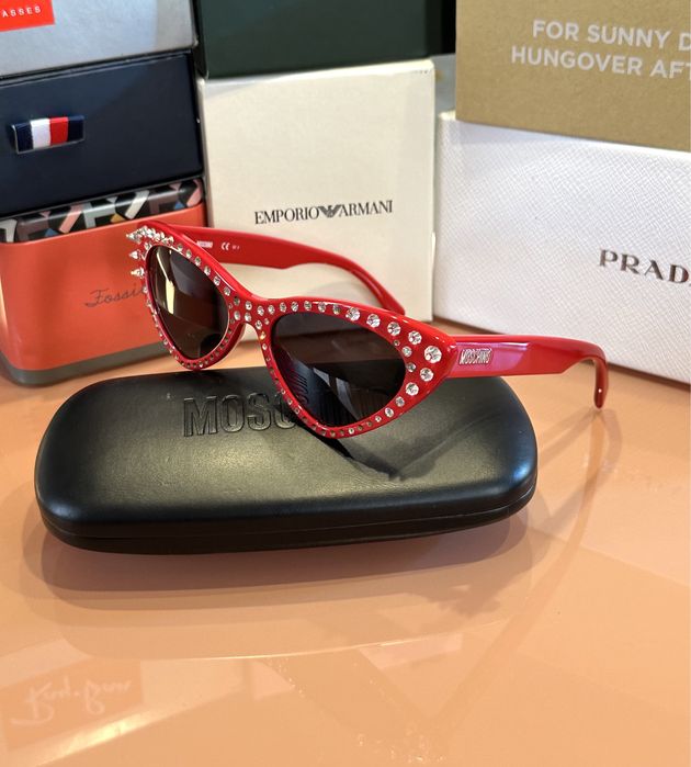 Дамски слънчеви очила MOSCHINO MOS006/S/STR Котешко око НАМАЛЕНИ