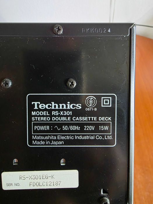 Technics RS-X301 dublu deck casetă auto reverse Made in Japan