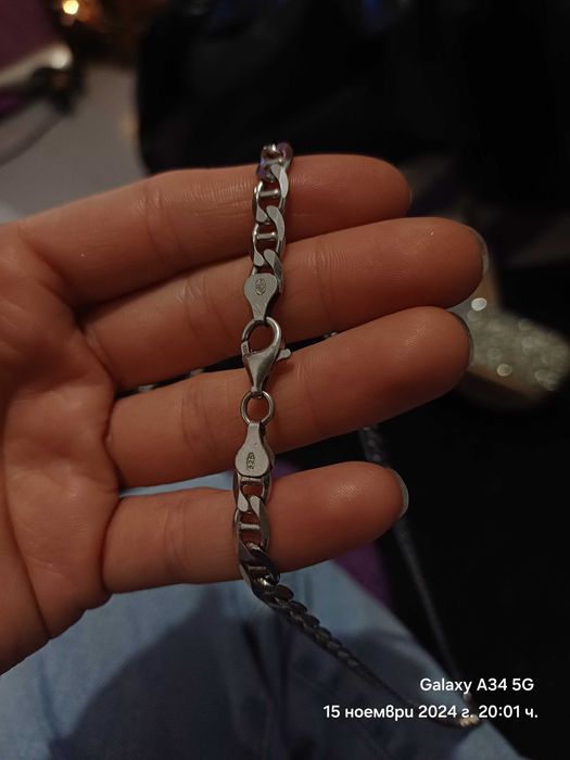 Мъжки сребърен синджир