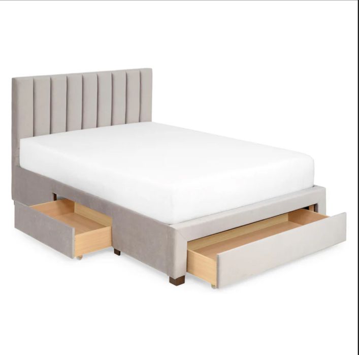 Pat tapitat MOBEXPERT , somiera si 3 sertare model Selanik  plus bonus