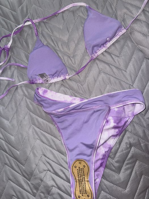 Чисто нов дамски бански от две части (Tie-Dye / лилав)