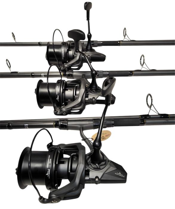 SET 3 Lansete EastShark EBISU CARP 3.90 m 3.75LBS + 3 Mulinete