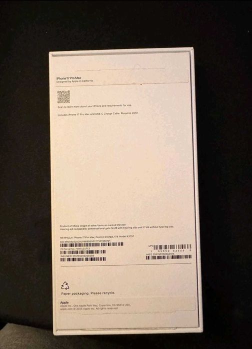 iPhone 17 Pro Max 1Tb