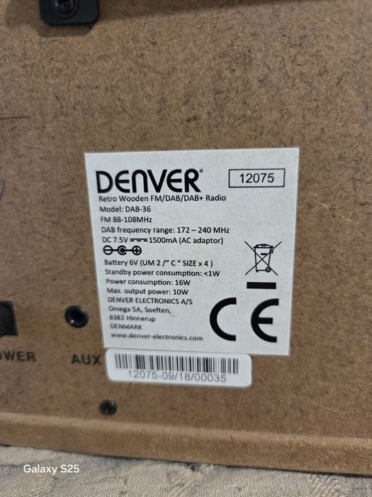 DENVER Ретро радио DAB-36