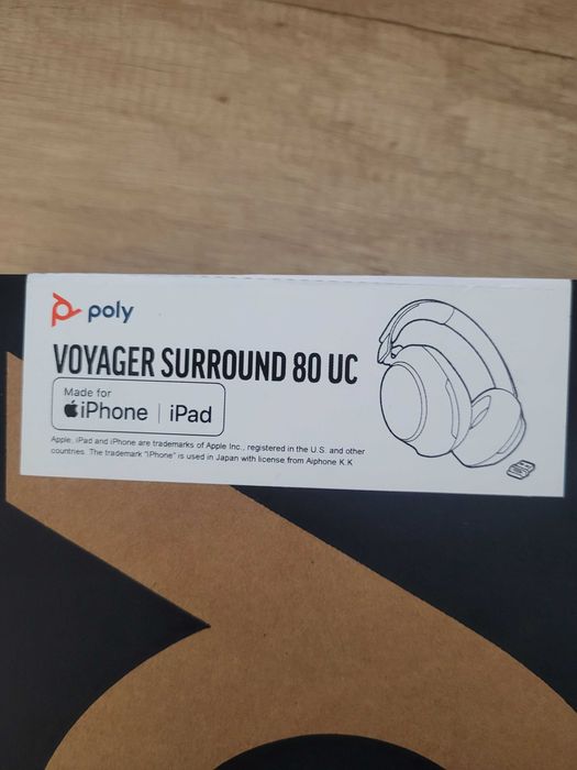 Casti wireless Poly Voyager Surround 80 UC,  USB-C  PC,  MAC, Android