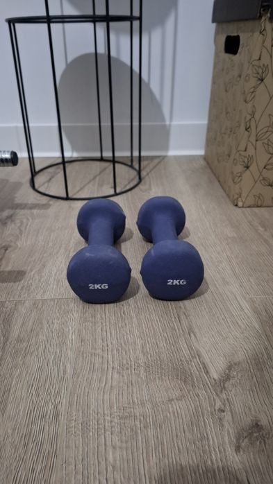 Set de 3 gantere: 2 de 2kg, 2 de 4kg si 2 de 9kg