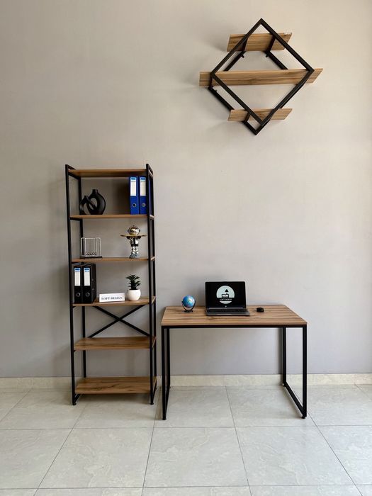 Офисный Стеллаж полки лофт хайтек стол polka stol stul