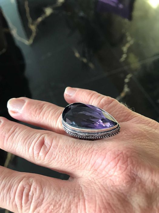 Inel Argint 925 cu Piatra Semipretioasa Ametist Fatetat