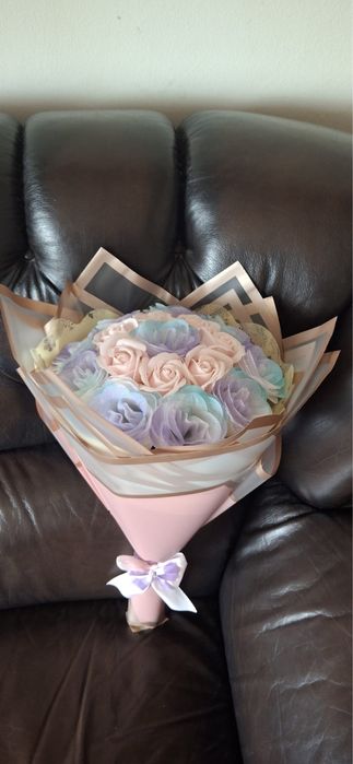 Buchet cu trandafiri din sapun