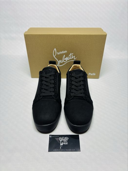 Christian Louboutin Low piele intoarsa negru 41