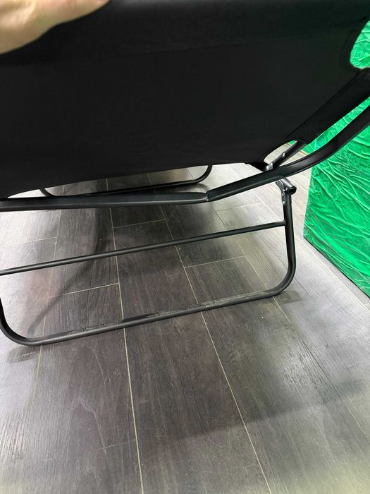 Раскладушка черная с матрасом 73х190 см.