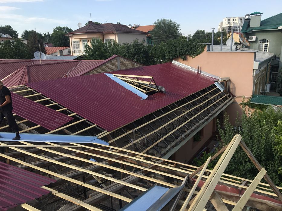 Кровля крыш покрытия профлистом