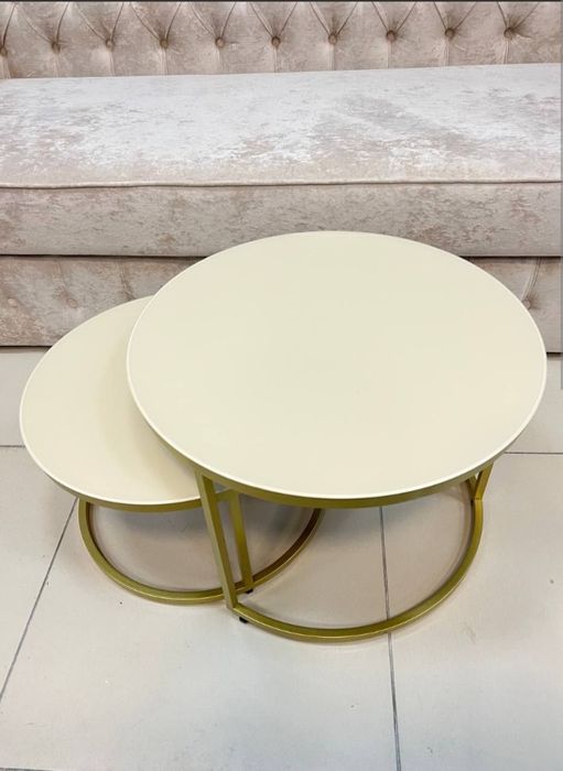 Журнальные столики круглые двойные