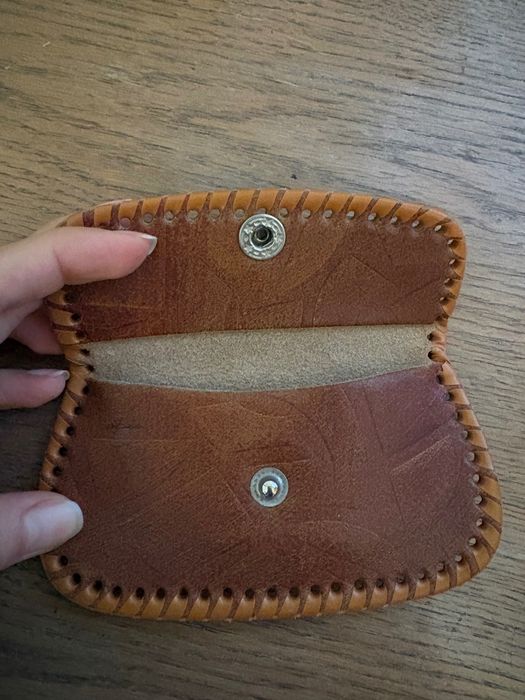 Portofel monede piele maro