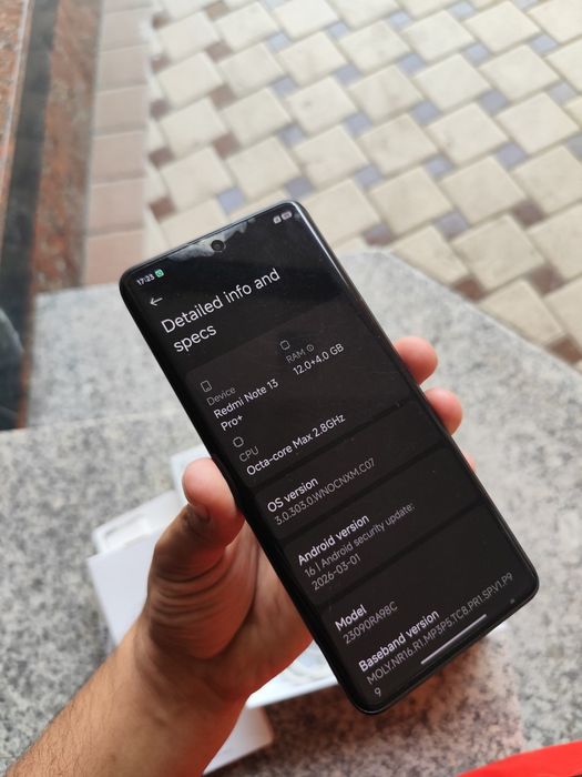 Redmi Note 13 Pro Plus + 12/256ГБ (China version) пол. комплект идеал.